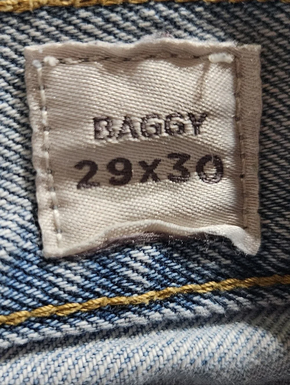 PacSun Baggy Jeans Men's 29x30 Light Wash Straight Leg Distressed Hem Denim.